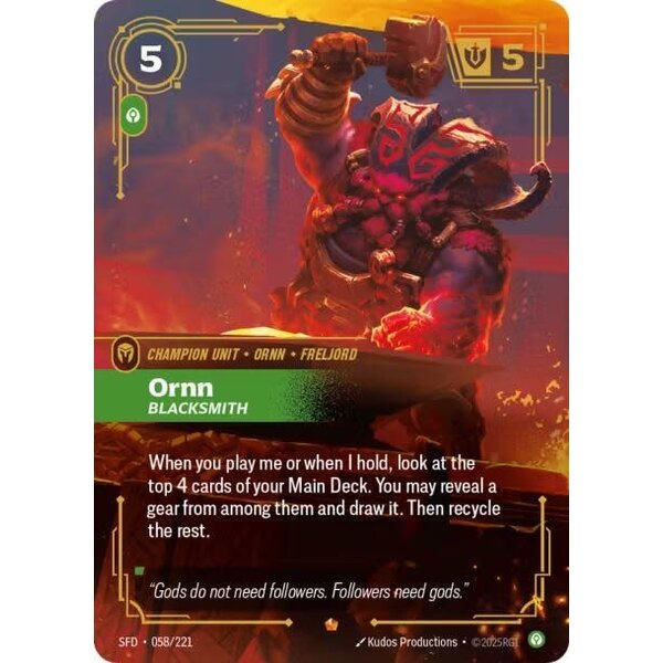 UVS Games Ornn, Blacksmith (058) Near Mint Foil