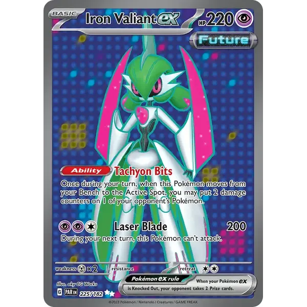 Pokemon Iron Valiant ex (225) Lightly Played Holofoil
