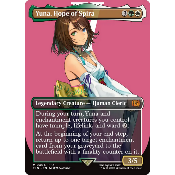 Magic: The Gathering Yuna, Hope of Spira (Borderless) (404) Near Mint Foil