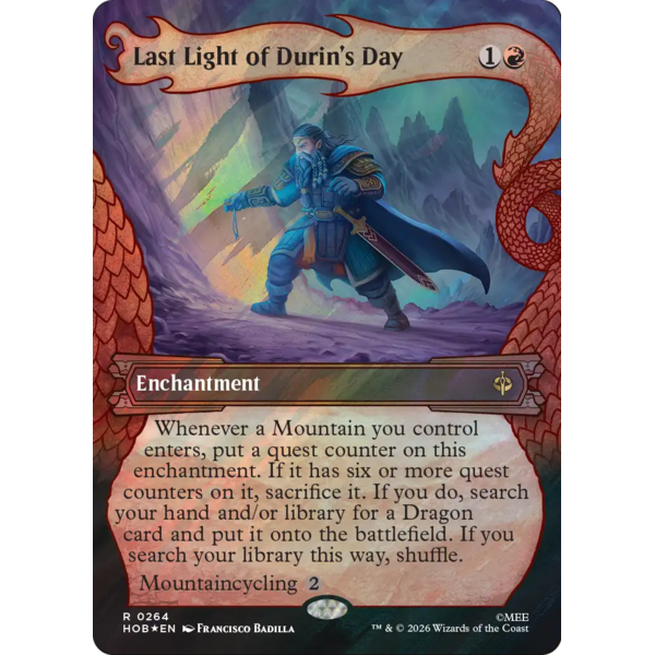 Magic: The Gathering Last Light of Durin's Day (Showcase) (Surge Foil) (264) Lightly Played Foil