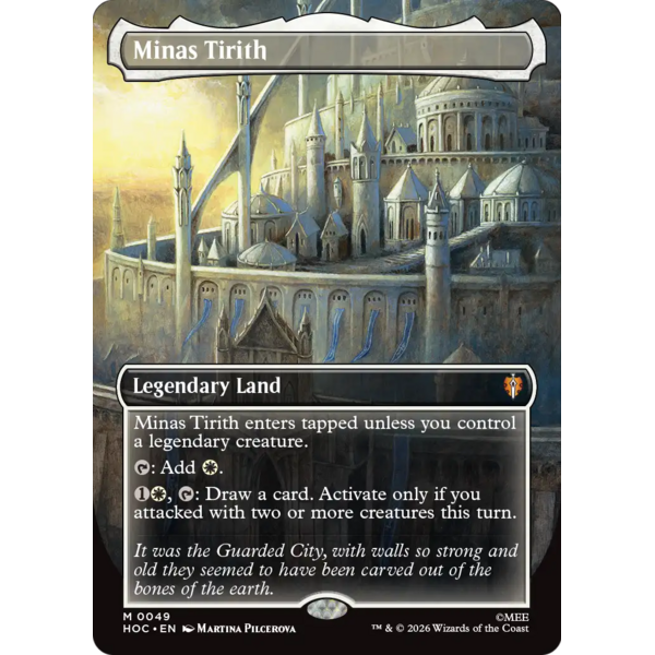 Magic: The Gathering Minas Tirith (Borderless) (049) Lightly Played