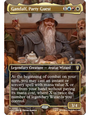 Magic: The Gathering Gandalf, Party Guest (Borderless) Lightly Played
