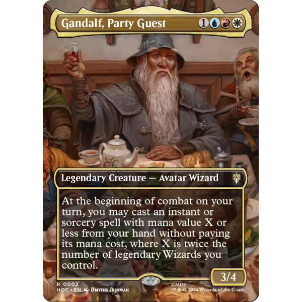 Magic: The Gathering Gandalf, Party Guest (Borderless) Lightly Played
