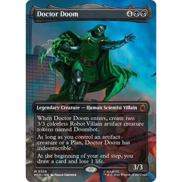 Magic: The Gathering Doctor Doom (Borderless) (336) Near Mint Foil