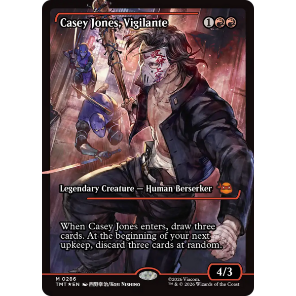 Magic: The Gathering Casey Jones, Vigilante (Showcase) (286) Lightly Played Foil