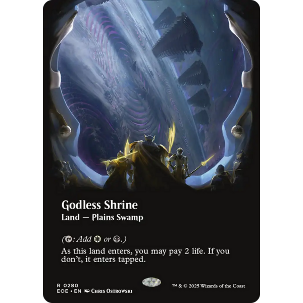Magic: The Gathering Godless Shrine (Borderless) (280) Lightly Played Foil