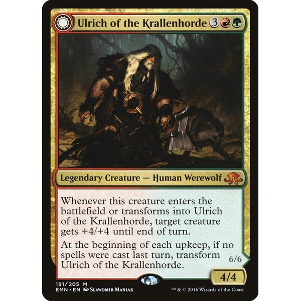 Magic: The Gathering Ulrich of the Krallenhorde (191) Lightly Played Foil