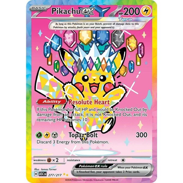 Pokemon Pikachu ex (277) Near Mint Holofoil