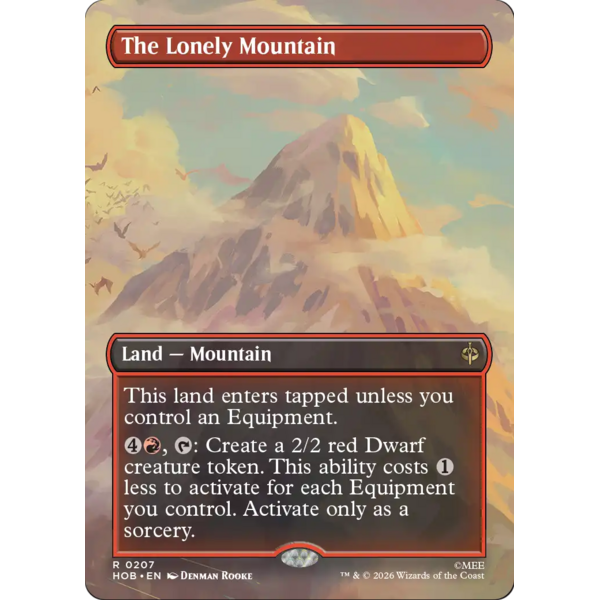 Magic: The Gathering The Lonely Mountain (Borderless) (207) Lightly Played