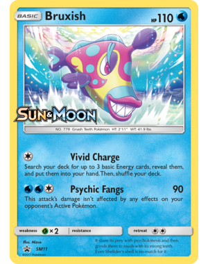 Pokemon Bruxish (Prerelease) (SM11) Lightly Played Holofoil
