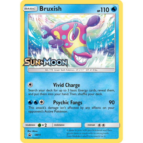 Pokemon Bruxish (Prerelease) (SM11) Lightly Played Holofoil