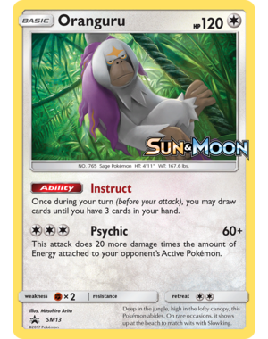 Pokemon Oranguru (Prerelease) (SM13) Moderately Played Holofoil