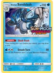 Pokemon Alolan Sandslash (Prerelease) (SM18) Moderately Played Holofoil