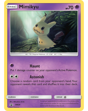 Pokemon Mimikyu (SM29) Lightly Played Holofoil