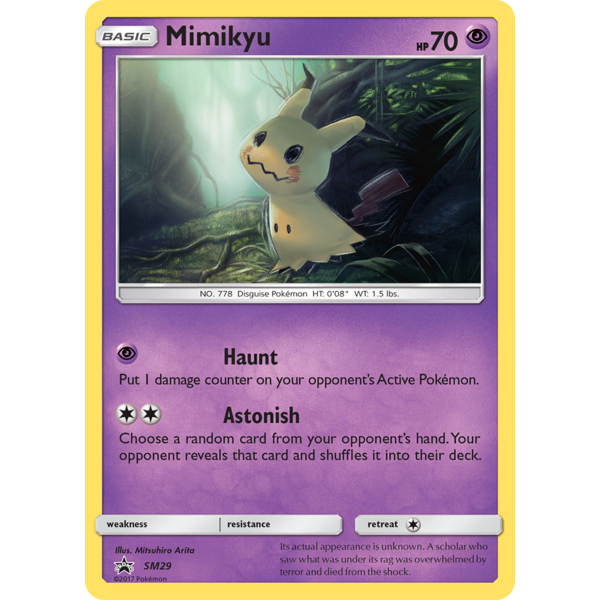 Pokemon Mimikyu (SM29) Lightly Played Holofoil