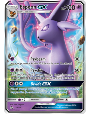 Pokemon Espeon GX (SM35) Moderately Played Holofoil