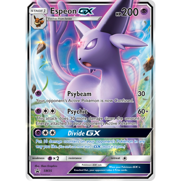 Pokemon Espeon GX (SM35) Moderately Played Holofoil