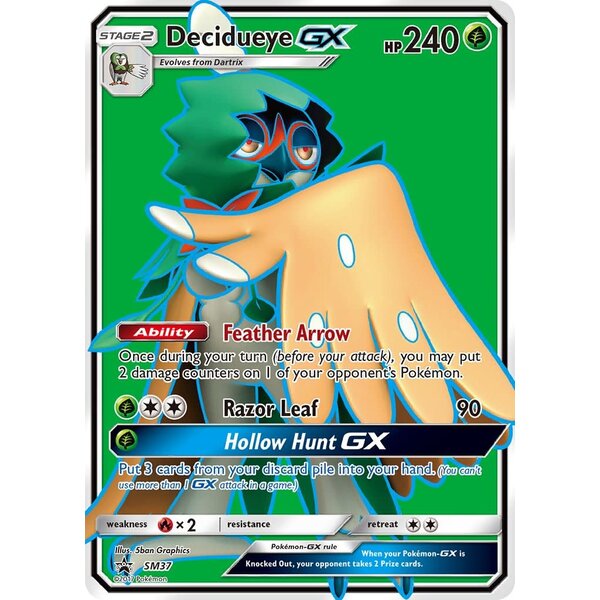 Pokemon Decidueye GX (SM37) Damaged Holofoil