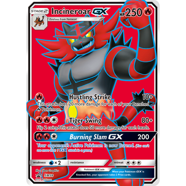 Pokemon Incineroar GX (SM38) Lightly Played Holofoil