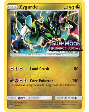Pokemon Zygarde (Prerelease) (SM48) Lightly Played Holofoil