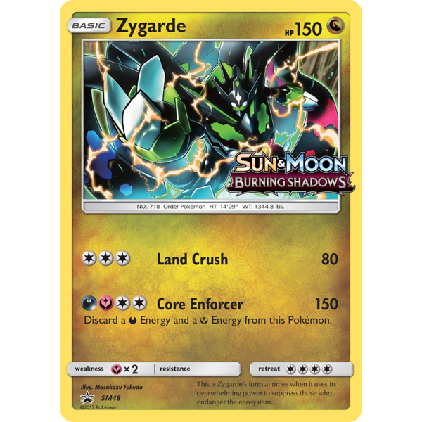 Pokemon Zygarde (Prerelease) (SM48) Lightly Played Holofoil