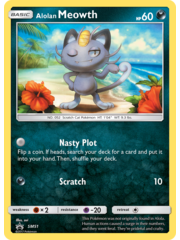 Pokemon Alolan Meowth (SM51) Lightly Played Holofoil