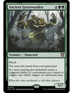 Magic: The Gathering Ancient Greenwarden (186) Lightly Played
