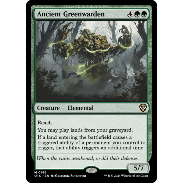 Magic: The Gathering Ancient Greenwarden (186) Lightly Played