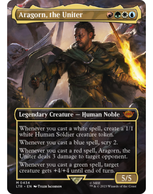 Magic: The Gathering Aragorn, the Uniter (Borderless) (434) Lightly Played