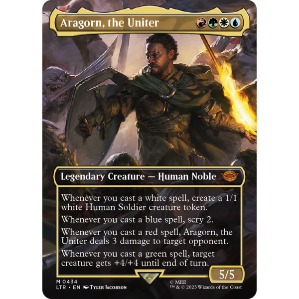Magic: The Gathering Aragorn, the Uniter (Borderless) (434) Lightly Played