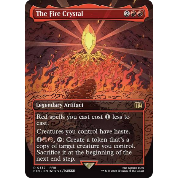 Magic: The Gathering The Fire Crystal (Borderless) (337) Lightly Played Foil