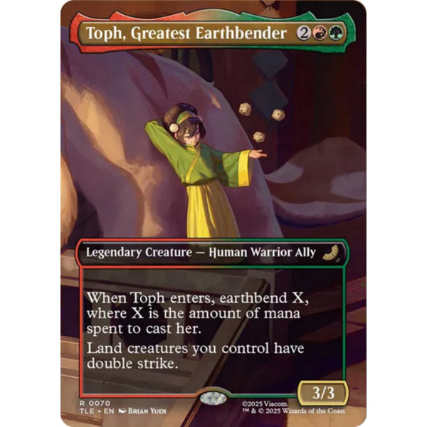 Magic: The Gathering Toph, Greatest Earthbender (Borderless) (070) Lightly Played Foil