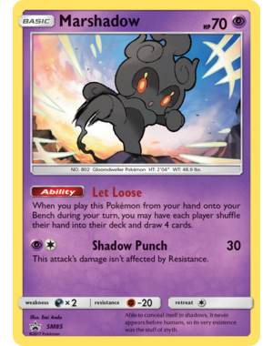 Pokemon Marshadow (SM85) Lightly Played Holofoil
