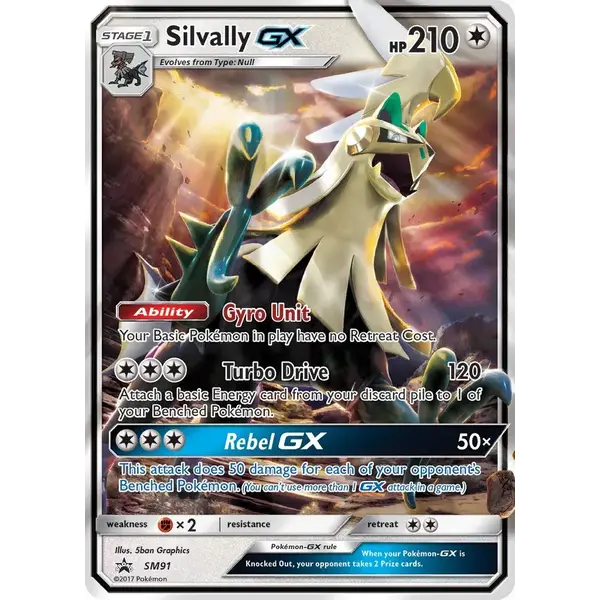 Pokemon Silvally GX (SM91) Lightly Played Holofoil