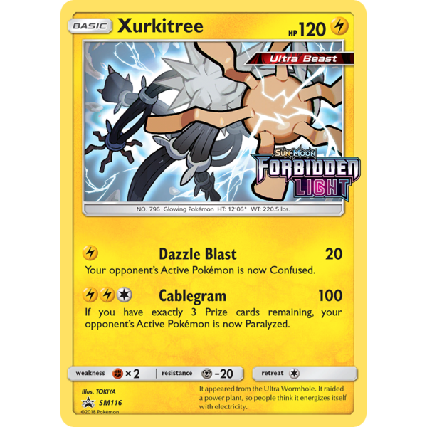 Pokemon Xurkitree (Prerelease) (SM116) Lightly Played Holofoil