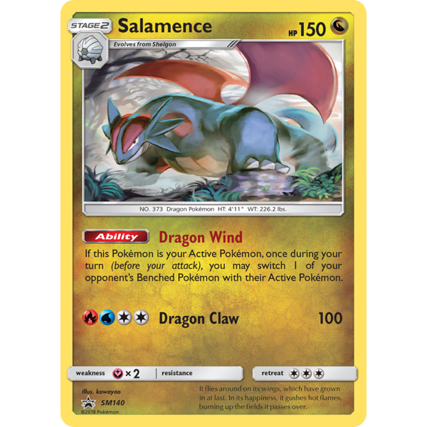 Pokemon Salamence (SM140) Lightly Played Holofoil