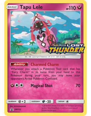 Pokemon Tapu Lele (Prerelease) (SM152) Lightly Played Holofoil