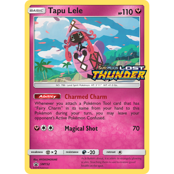 Pokemon Tapu Lele (Prerelease) (SM152) Lightly Played Holofoil