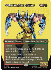 Magic: The Gathering Wolverine, Fierce Fighter (378) (Borderless) Lightly Played