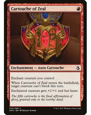 Magic: The Gathering Cartouche of Zeal (124) Near Mint