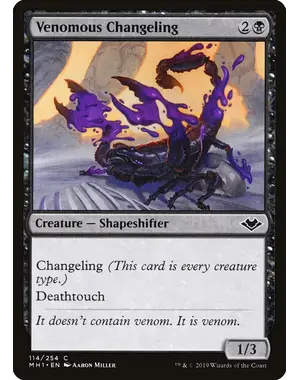 Magic: The Gathering Venomous Changeling (114) Near Mint