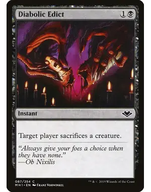 Magic: The Gathering Diabolic Edict (87) Near Mint