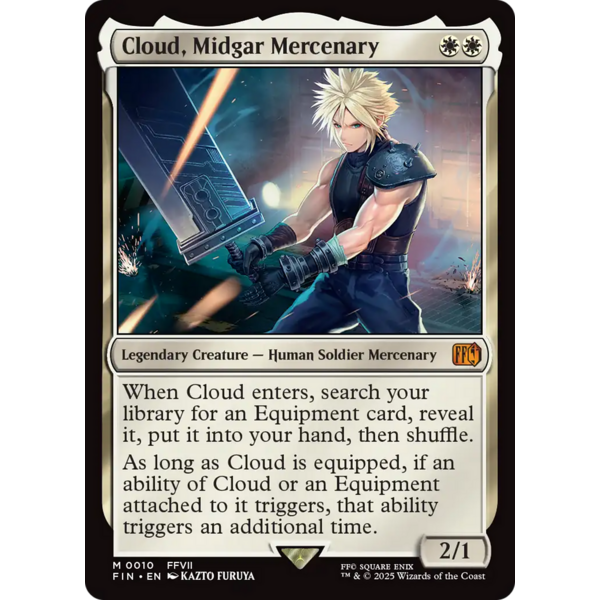 Magic: The Gathering Cloud, Midgar Mercenary (010) Near Mint Foil
