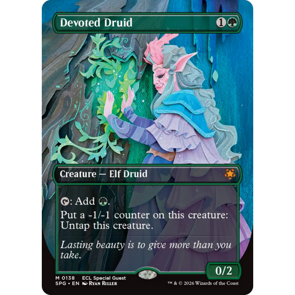 Magic: The Gathering Devoted Druid (138) Lightly Played