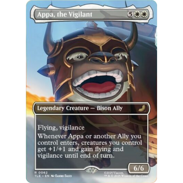 Magic: The Gathering Appa, the Vigilant (Borderless) (062) Lightly Played Foil