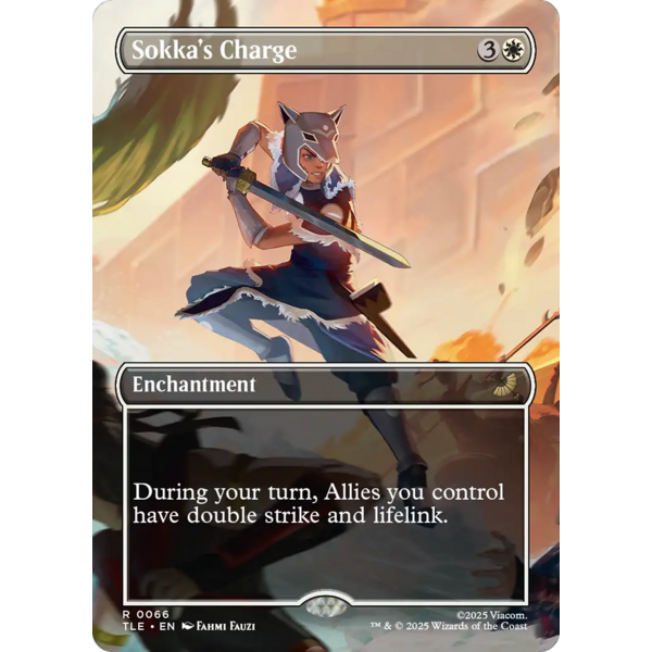 Magic: The Gathering Sokka's Charge (Borderless) (066) Lightly Played Foil