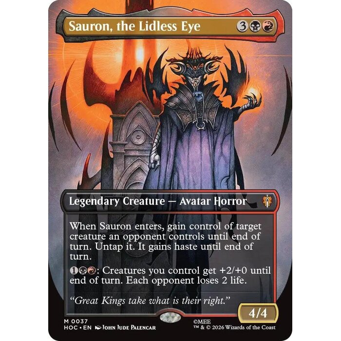 Magic: The Gathering Sauron, the Lidless Eye (Borderless) (037) Lightly Played
