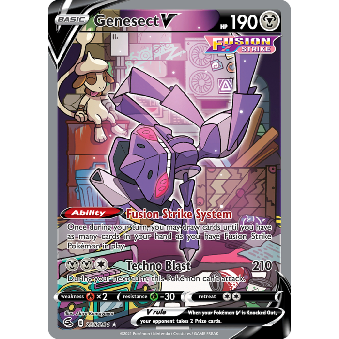 Pokemon Genesect V (Alternate Full Art) (255) Lightly Played Holofoil