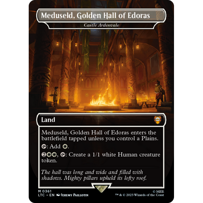Magic: The Gathering Meduseld, Golden Hall of Edoras - Castle Ardenvale (Borderless) (361) Lightly Played Foil