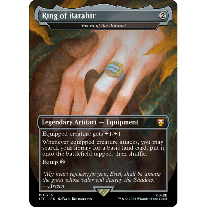 Magic: The Gathering Ring of Barahir - Sword of the Animist (Borderless) (355) Lightly Played Foil